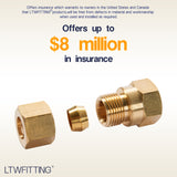 LTWFITTING Brass 5/16 OD x 1/4 Female NPT Compression Connector Fitting(Pack of 25)