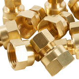 LTWFITTING Brass 3/8-Inch OD x 1/2-Inch Female NPT Compression Connector Fitting(Pack of 25)