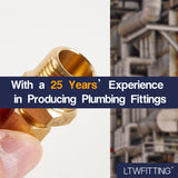LTWFITTING Brass 1/4-Inch OD x 3/8-Inch Male NPT Compression Connector Fitting(Pack of 30)