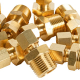 LTWFITTING Brass 1/4-Inch OD x 3/8-Inch Male NPT Compression Connector Fitting(Pack of 30)