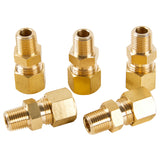 LTWFITTING Brass 5/16-Inch OD x 1/8-Inch Male NPT Compression Connector Fitting(Pack of 5)