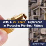 LTWFITTING Brass 5/16-Inch OD x 1/8-Inch Male NPT Compression Connector Fitting(Pack of 25)
