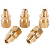 LTWFITTING Brass 3/8 OD x 1/8 Male NPT Compression Connector Fitting(Pack of 5)