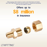 LTWFITTING Brass 3/8-Inch OD x 1/8-Inch Male NPT Compression Connector Fitting(Pack of 25)