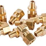 LTWFITTING Brass 3/8-Inch OD x 1/8-Inch Male NPT Compression Connector Fitting(Pack of 25)