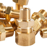 LTWFITTING Brass 3/8 OD x 1/8 Male NPT Compression Connector Fitting(Pack of 300)