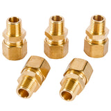 LTWFITTING Brass 1/2 OD x 1/4 Male NPT Compression Connector Fitting(Pack of 5)