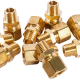 LTWFITTING Brass 1/2 OD x 1/4 Male NPT Compression Connector Fitting(Pack of 20)