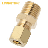 LTWFITTING Assortment Kit Tube OD (1/4" 5/16" 3/8" 1/2") x 1/4" Male NPT Brass Compression Connector Set (Pack of 30)