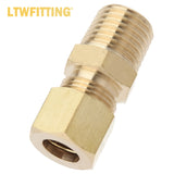 LTWFITTING Assortment Kit Tube OD (1/4" 5/16" 3/8" 1/2") x 1/4" Male NPT Brass Compression Connector Set (Pack of 30)