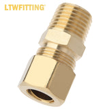 LTWFITTING Assortment Kit Tube OD (1/4" 5/16" 3/8" 1/2") x 1/4" Male NPT Brass Compression Connector Set (Pack of 30)