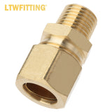 LTWFITTING Assortment Kit Tube OD (1/4" 5/16" 3/8" 1/2") x 1/4" Male NPT Brass Compression Connector Set (Pack of 30)