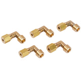 LTWFITTING 1/8-Inch OD x 1/8-Inch Male NPT 90 Degree Compression Elbow,Brass Compression Fitting (Pack of 5)
