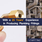 LTWFITTING 1/8-Inch OD x 1/8-Inch Male NPT 90 Degree Compression Elbow,Brass Compression Fitting (Pack of 5)