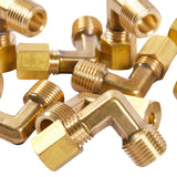 LTWFITTING 1/8-Inch OD x 1/8-Inch Male NPT 90 Degree Compression Elbow,Brass Compression Fitting (Pack of 30)