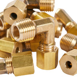 LTWFITTING 1/8-Inch OD x 1/8-Inch Male NPT 90 Degree Compression Elbow,Brass Compression Fitting (Pack of 500)