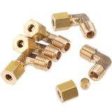 LTWFITTING 3/16-Inch OD x 1/8-Inch Male NPT 90 Degree Compression Elbow,Brass Compression Fitting (Pack of 5)
