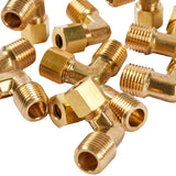 LTWFITTING 1/4-Inch OD x 1/4-Inch Male NPT 90 Degree Compression Elbow,Brass Compression Fitting(Pack of 25)