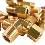 LTWFITTING 1/4-Inch OD x 1/4-Inch Male NPT 90 Degree Compression Elbow,Brass Compression Fitting(Pack of 250)