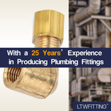 LTWFITTING 3/16-Inch OD x 1/8-Inch Female NPT 90 Degree Compression Elbow,Brass Compression Fitting(Pack of 25)