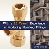 LTWFITTING Brass 5/8-Inch OD x 5/8-Inch OD x 1/2-Inch Male NPT Compression Branch Tee Fitting(Pack of 70)