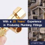 LTWFITTING Brass 3/8-Inch OD x 3/8-Inch OD x 1/4-Inch Male NPT Compression Branch Tee Fitting(Pack of 150)