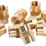 LTWFITTING Brass Pipe Fitting Coupling Coupler 1/8 x 1/8 Inch Female NPT FNPT FPT Pipe Water Boat(Pack of 25)