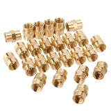 LTWFITTING Brass Pipe Fitting Coupling Coupler 1/4 x 1/4 Inch Female NPT FNPT FPT Pipe Water Boat(Pack of 25)