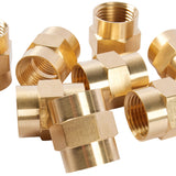 LTWFITTING Brass Pipe Fitting Coupling Coupler 1/2 x 1/2 Inch Female NPT FNPT FPT Pipe Water Boat(Pack of 30)