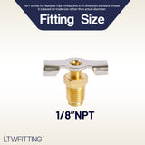LTWFITTING New Brass Drain Cock 1/8 NPT Air Ride Suspension (Pack of 500)