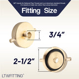 LTWFITTING Brass Fire Hydrant Adapter 2-1/2 inch NST (NH) Female x 3/4 inch GHT Male (Pack of 1)