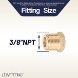 LTWFITTING Lead Free Brass Pipe Hex Head Plug Fittings 3/8 Inch Male NPT Air Fuel Water (Pack of 400)
