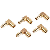 LTWFITTING Lead Free 90 Deg Elbow Brass Barb Fitting 5/16 Inch Hose Barb x 1/4 Inch Male NPT Thread Fuel Boat Water (Pack of 5)