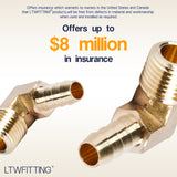 LTWFITTING Lead Free 90 Deg Elbow Brass Barb Fitting 5/16 Inch Hose Barb x 1/4 Inch Male NPT Thread Fuel Boat Water (Pack of 25)