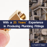 LTWFITTING Lead Free Brass Fitting Coupler/Adapter 3/16 Inch Hose Barb x 1/8 Inch Female NPT Fuel Gas Water (Pack of 25)