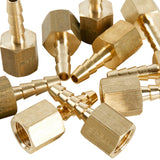 LTWFITTING Lead Free Brass Fitting Coupler/Adapter 3/16 Inch Hose Barb x 1/8 Inch Female NPT Fuel Gas Water (Pack of 25)
