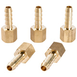 LTWFITTING Lead Free Brass Fitting Coupler/Adapter 1/4 Inch Hose Barb x 1/8 Inch Female NPT Fuel Gas Water (Pack of 5)