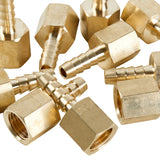 LTWFITTING Lead Free Brass Fitting Coupler/Adapter 1/4 Inch Hose Barb x 1/4 Inch Female NPT Fuel Gas Water (Pack of 25)