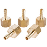 LTWFITTING Lead Free Brass Fitting Coupler/Adapter 1/4 Inch Hose Barb x 3/8 Inch Female NPT Fuel Gas Water (Pack of 5)