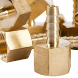 LTWFITTING Lead Free Brass Fitting Coupler/Adapter 1/4 Inch Hose Barb x 3/8 Inch Female NPT Fuel Gas Water (Pack of 500)