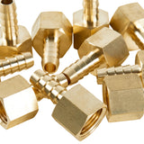 LTWFITTING Lead Free Brass Fitting Coupler/Adapter 5/16 Inch Hose Barb x 3/8 Inch Female NPT Fuel Gas Water (Pack of 25)