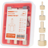 LTWFITTING Assortment Kit Hose ID (1/4" to 3/4") x (1/2", 3/4") NPT Female LF Brass Hose Barb Connector Set (Pack of 20)