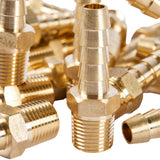 LTWFITTING Lead Free Brass Barbed Fitting Coupler/Connector 1/4 Inch Hose Barb x 1/8 Inch Male NPT Fuel Gas Water (Pack of 700)