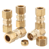LTWFITTING Lead Free 1/2-Inch OD Compression Union, Brass Compression Fitting (Pack of 5)