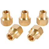 LTWFITTING Brass 3/8 Inch OD 45 Degree Flare Long Forged Nut,Flare Tube Fitting(Pack of 5)