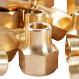 LTWFITTING Brass 3/8 Inch OD 45 Degree Flare Long Forged Nut,Flare Tube Fitting(Pack of 200)