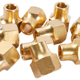 LTWFITTING Brass 3/8 Inch OD 45 Degree Flare Long Forged Nut,Flare Tube Fitting(Pack of 25)