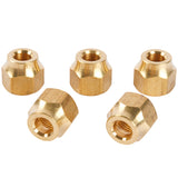 LTWFITTING Brass 5/16 Inch OD 45 Degree Flare Short Forged Nut,Flare Tube Fitting(Pack of 5)