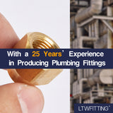 LTWFITTING Brass 5/16 Inch OD 45 Degree Flare Short Forged Nut,Flare Tube Fitting(Pack of 30)