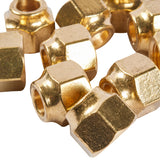 LTWFITTING Brass 3/8 Inch OD Flare Short Forged Nut,Brass Flare Tube Fitting(Pack of 30)